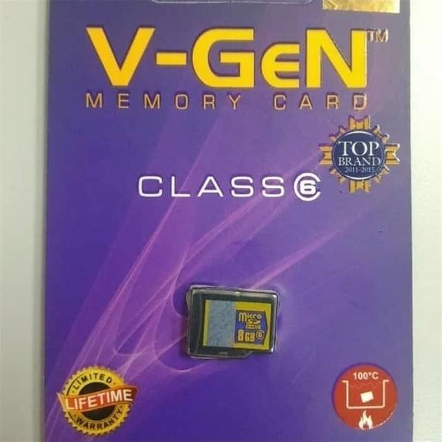 MEMORY V-GEN 8GB MICRO SD CARD CLASS 6