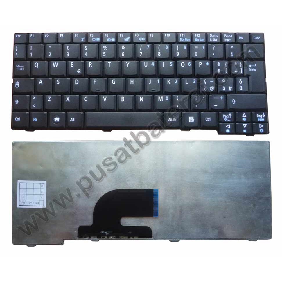 Keyboard Acer Aspire One ZG5 531h P531h A110 D150 D250 ZG5 ZG8 BLACK