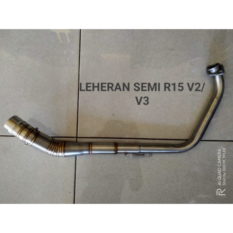 Leharan knalpot racing motor R15V2/V3.diameter inlet 50mm