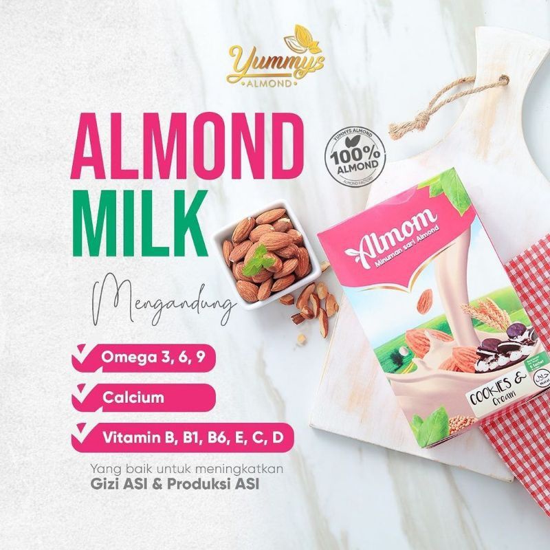 

Almom Minuman Sari Almond Cookies & Cream 5 x 40gr