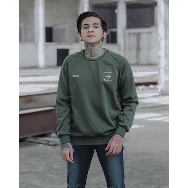 CREWNECK BASIC Colour Logo Simple Terbaru