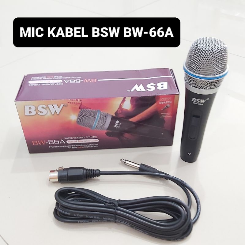 (BISA COD) Mic Kabel BSW BS-66A Microphone Mik