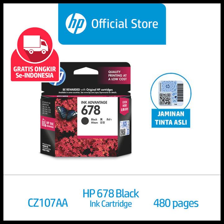 Tinta Printer Hp Original 678 Black / Deskjet 1515 2515 2545 2645