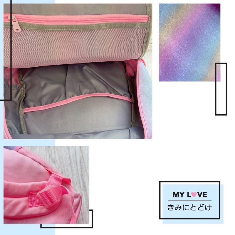 tas unicorn besar glitter tu056 ransel anak perempuan sd backpack sekolah