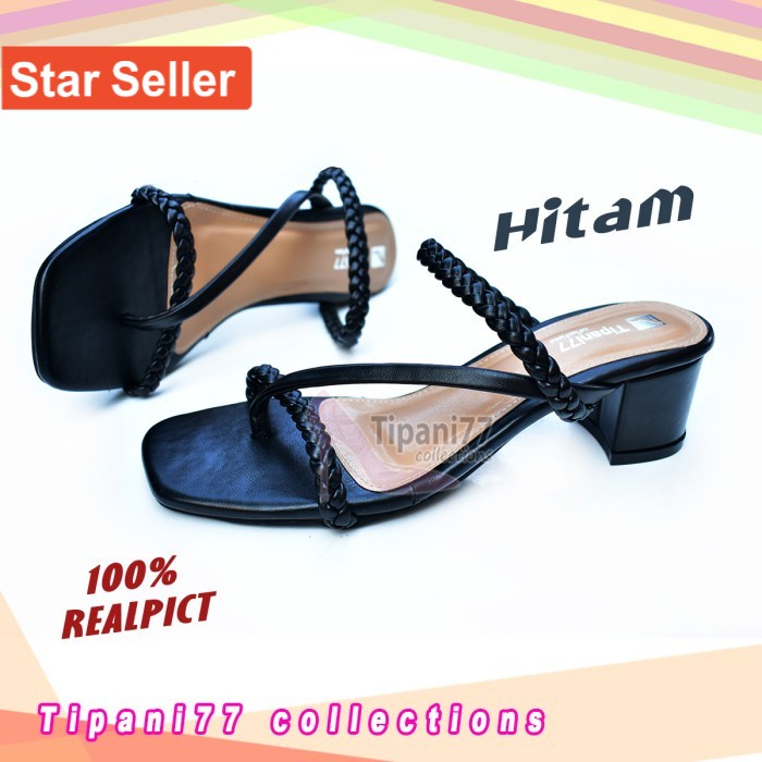 HEELS STRAPPY WANITA SANDAL PESTA UNDANGAN SANTAI CEWEK EMORY HIIL MURAH MODEL IMPORT GC BRUKAT MIKA