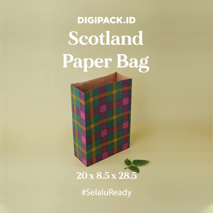 

✨ BISA COD ✨ [Digipack] Scotland Paper Bag 20 x 8.5 x 28.5 | Kantong Kertas