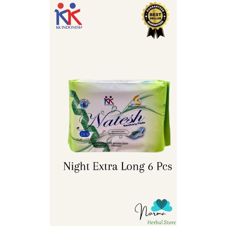 Natesh Sanitary Pad Night Extra Long 6 Pcs -Exp 2024