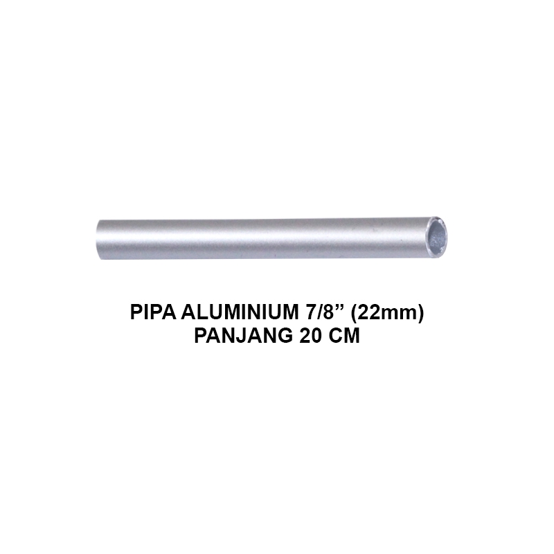 EELIC PIA-ALM22MMX1MM Pipa aluminium pipa bulat ukuran 7/8" (22mm) x 1mm panjang 20 cm