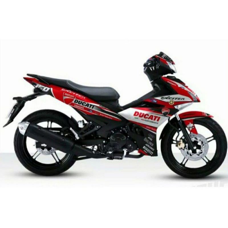 Decal full body yamaha jupiter mx king variasi ducati merah