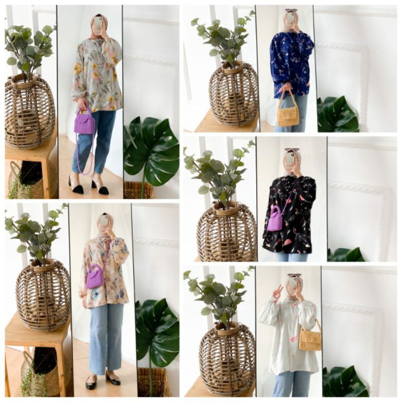 Tunik motif katun rayon