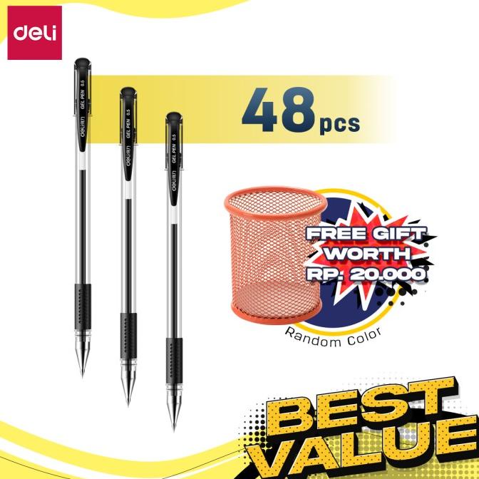

TERLARIS Deli Combo ATK Ekonomis 48pcs Gel Pen 0.5mm Free Tempat Pulpen 6600ES/PULPEN GEL/PULPEN LUCU/PULPEN 1 PACK/PENSIL WARNA/PENSIL 2B/PENGHAPUS JOYKO/PENGHAPUS LUCU/RAUTAN PENSIL PUTAR/RAUTAN ELEKTRIK/SPIDOL WARNA/SPIDOL PERMANEN/SPIDOL