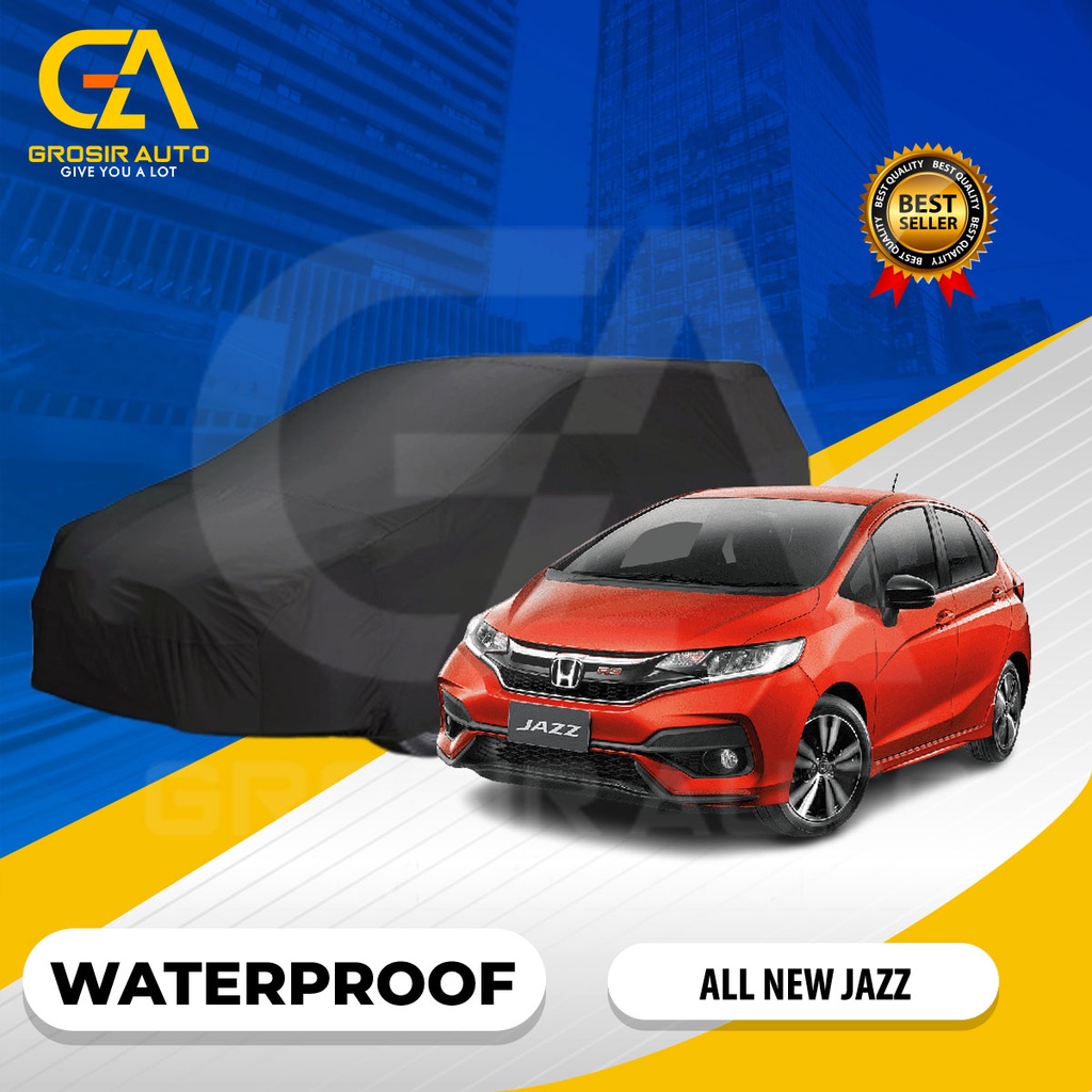 Sarung Body Cover Mobil Hitam /Sarung Penutup Mobil ALL NEW JAZZ Waterproof