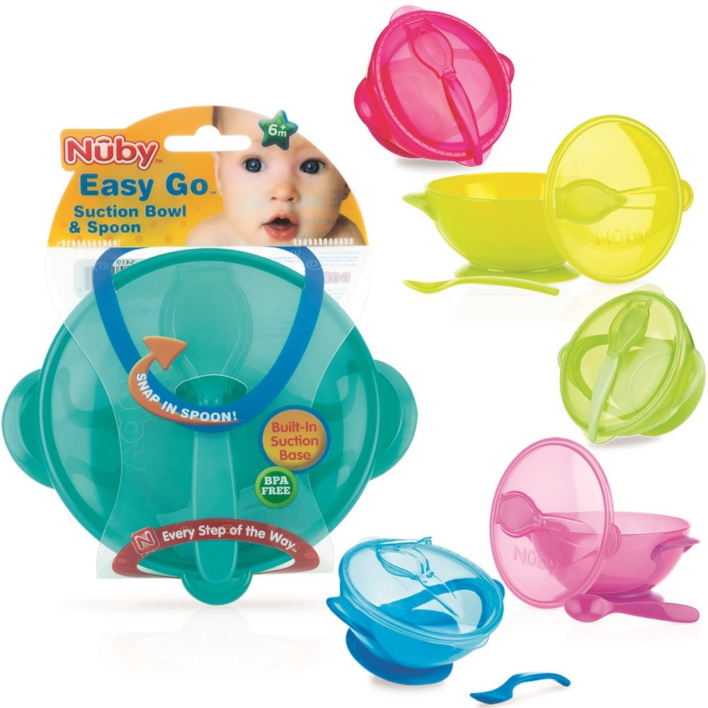 Nuby Easy Go Suction Bowl &amp; Spoon