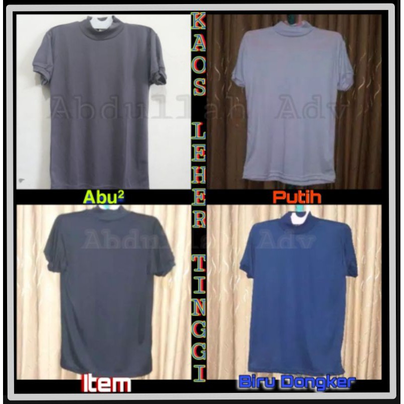 Kaos Leher Tinggi / Kaos Dalaman Kerja / Kaos Satpam/kaos atasan pria/kaos atasan leher tinggi/Kaos 