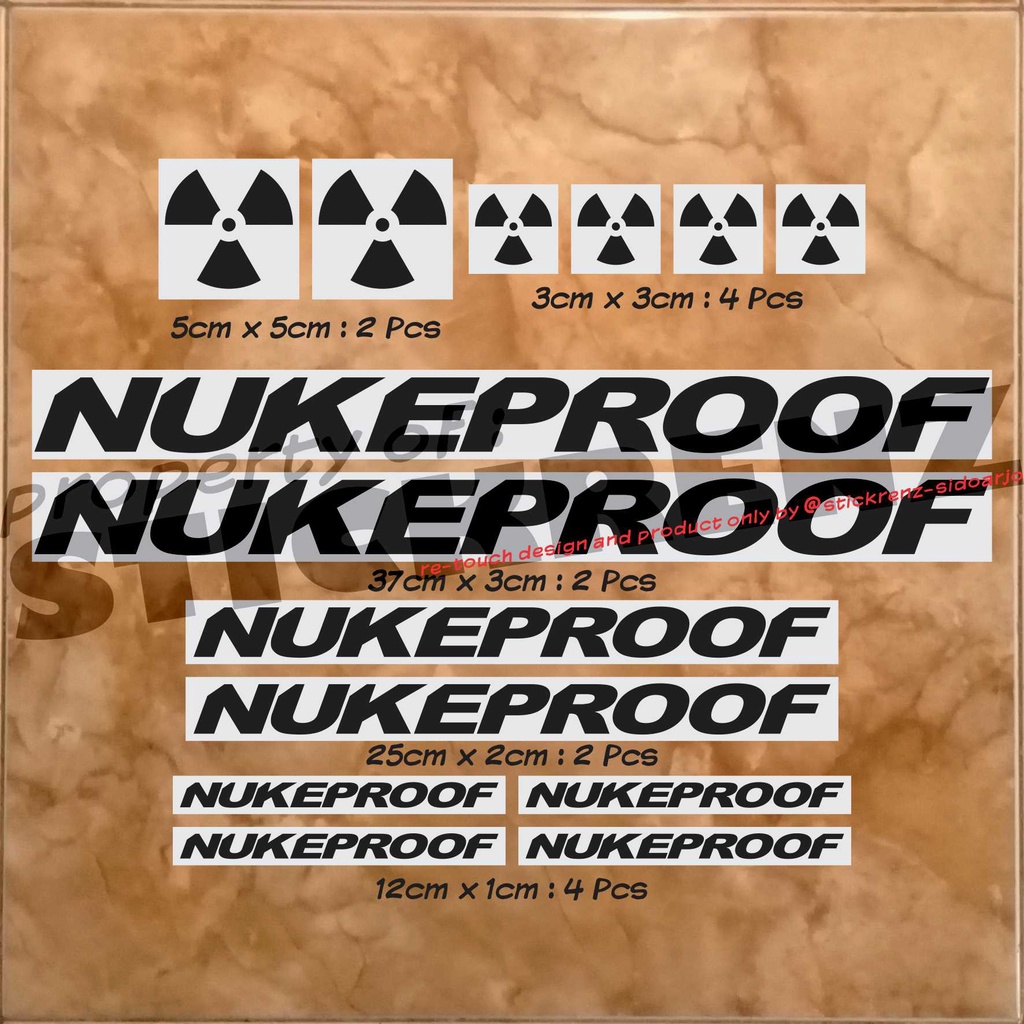 Cutting Sticker Stiker Frame Sepeda Roadbike Nukeproof 01 Custom