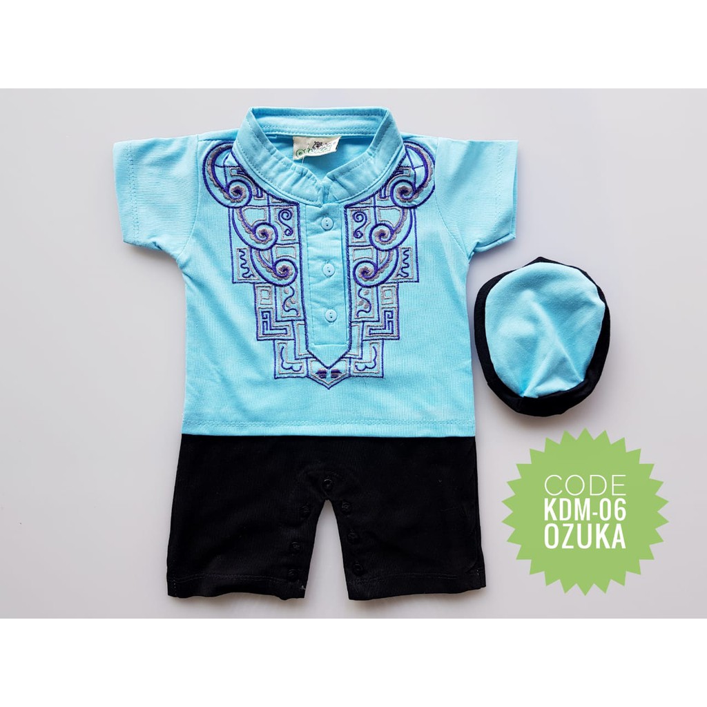 Ozuka Baju Muslim Romper Koko Anak Bayi Laki-laki KDM-06