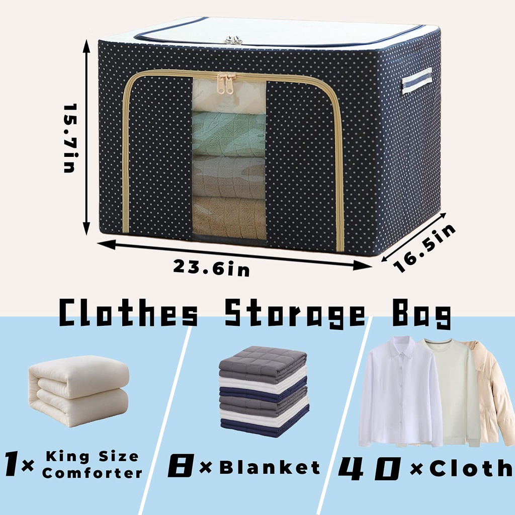 Dapat dilipat storage multifungsi 66L 72L 100L storage box baju tempat penyimpanan kotak serbaguna