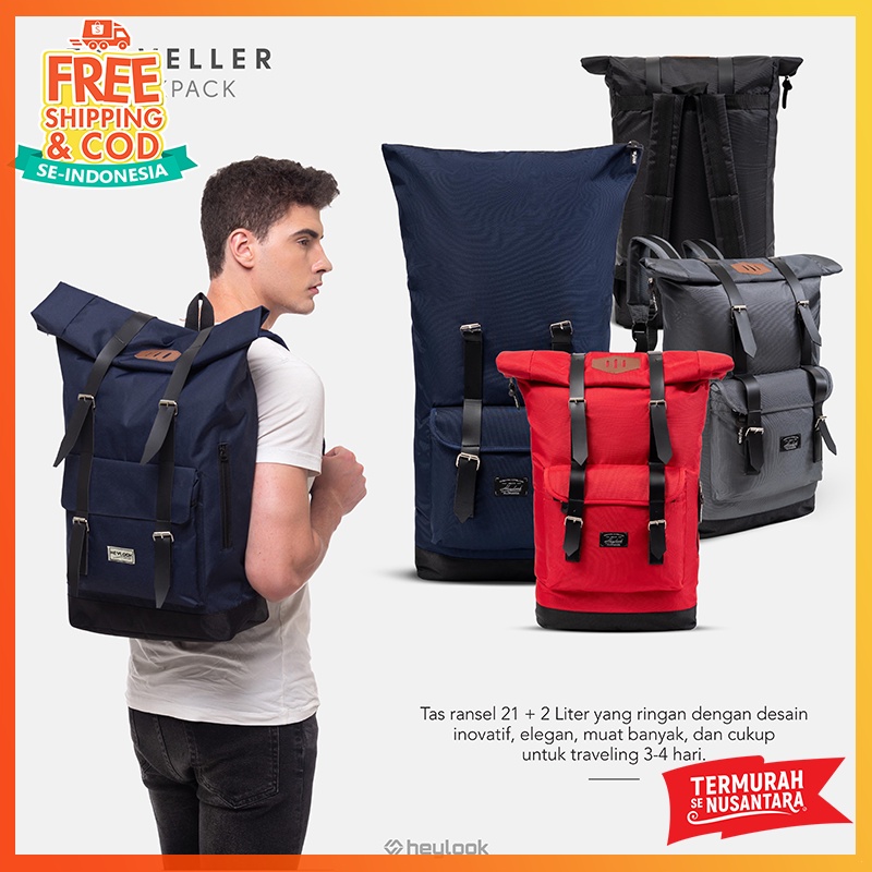 [BISA COD] Tas Ransel Gunung Backpack Outdoor Besar Outdoor Hiking Travelling Kuat Bagus Awet Keren