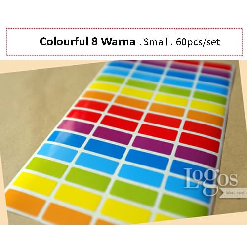 

TERLARIS!! 8 Warna mix colour Sticker SMALL Label waterproof. scotlet spotlight UNIK