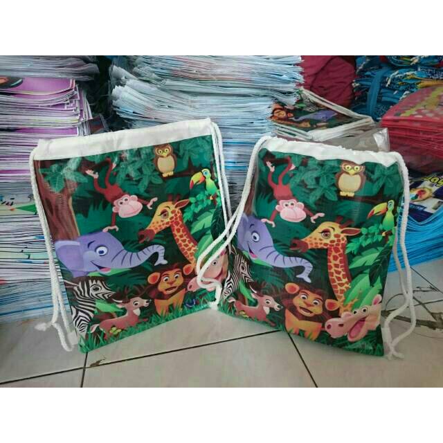 

Tas souvenir ultah ransel serut custom Animal