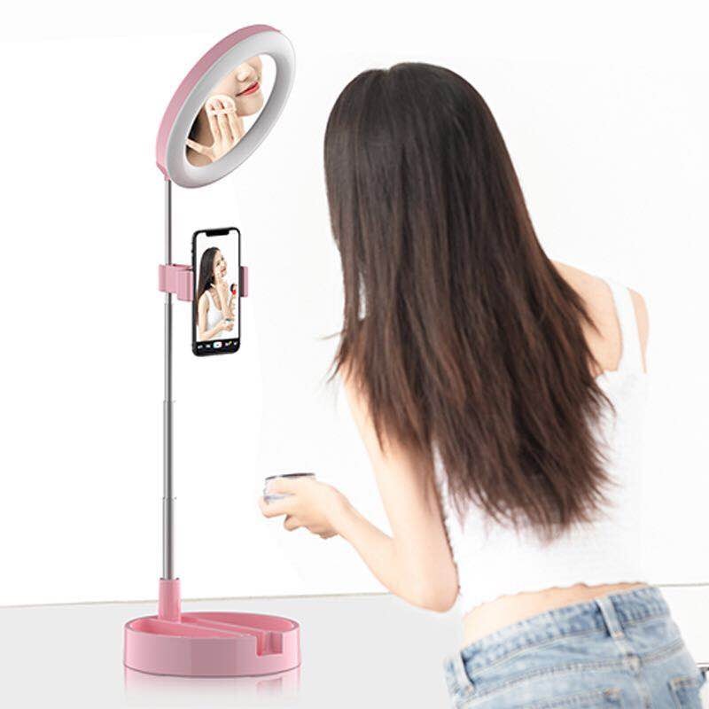 RUIMIO Cermin Selfie Make Up Artist + 64 LED Ring Light + Smartphone Holder - G3 - Black