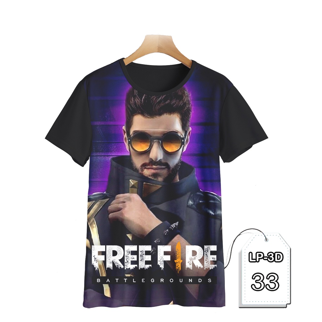 KAOS Free Fire DJ ALOK Anak Printing 3D KAOS Alok Free Fire #LP3D-33