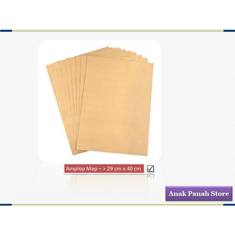 

Amplop Coklat Ukuran Map ( Isi 100 lembar )