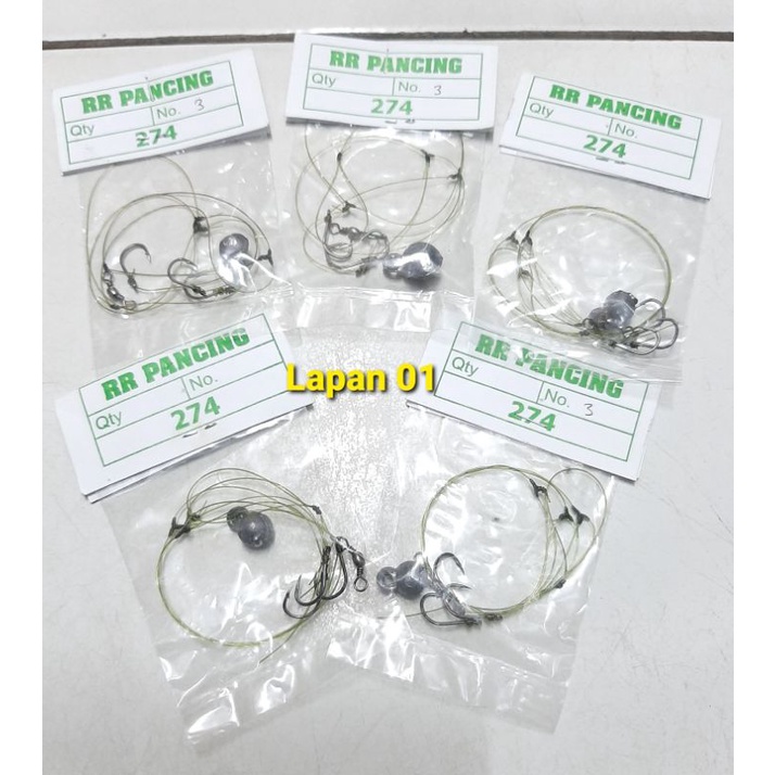 Rangkaian Pancing Jadi/Pancing Glosor Lele Cabang 3