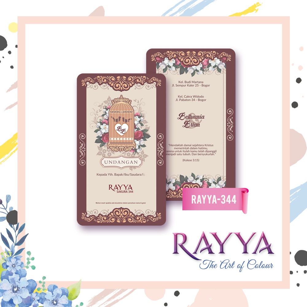 Rayya 344 | Blangko Undangan | Undangan Kosongan (Free File Setting Corel)