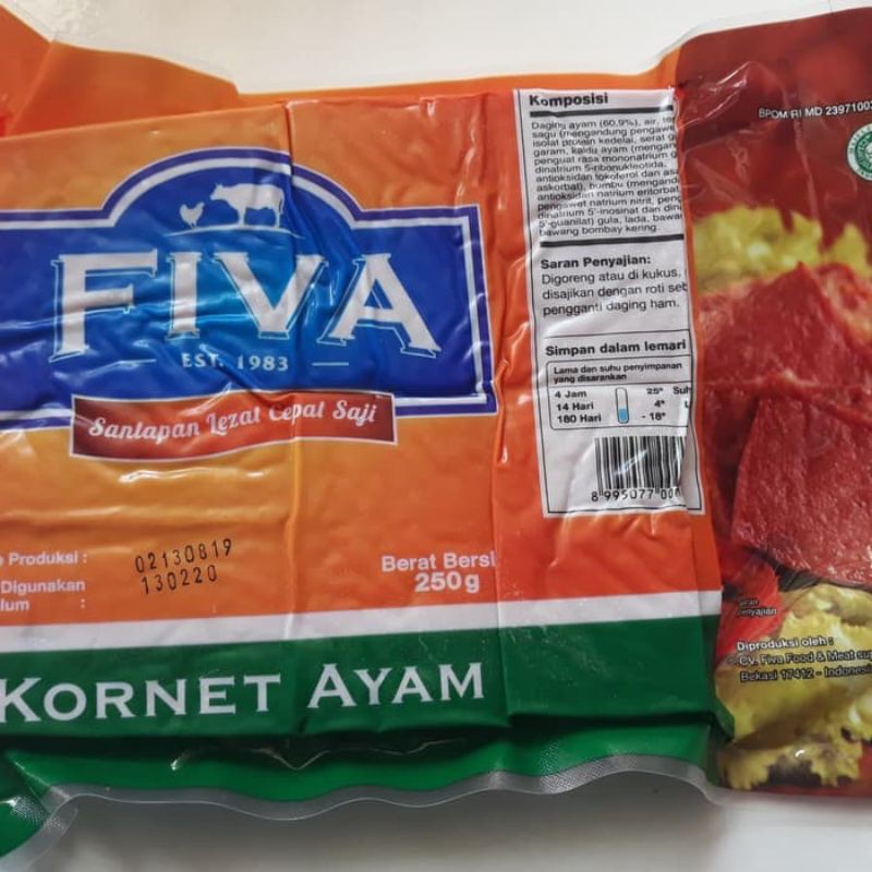 

Fiva kornet ayam 250 gram isi 7