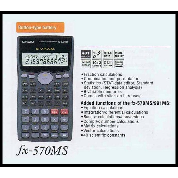

Casio Fx-570Ms
