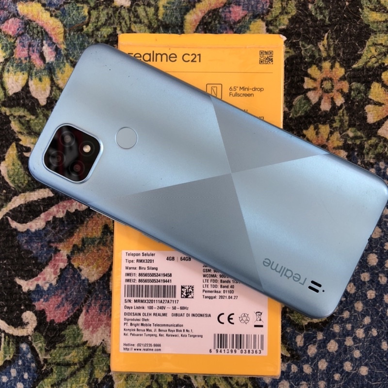 realme c21 4/64 fullset