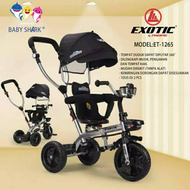 SEPEDA RODA ANAK TIGA EXOTIC TRICYCLE ET 1265 COCOK BUAT KADO ANAK