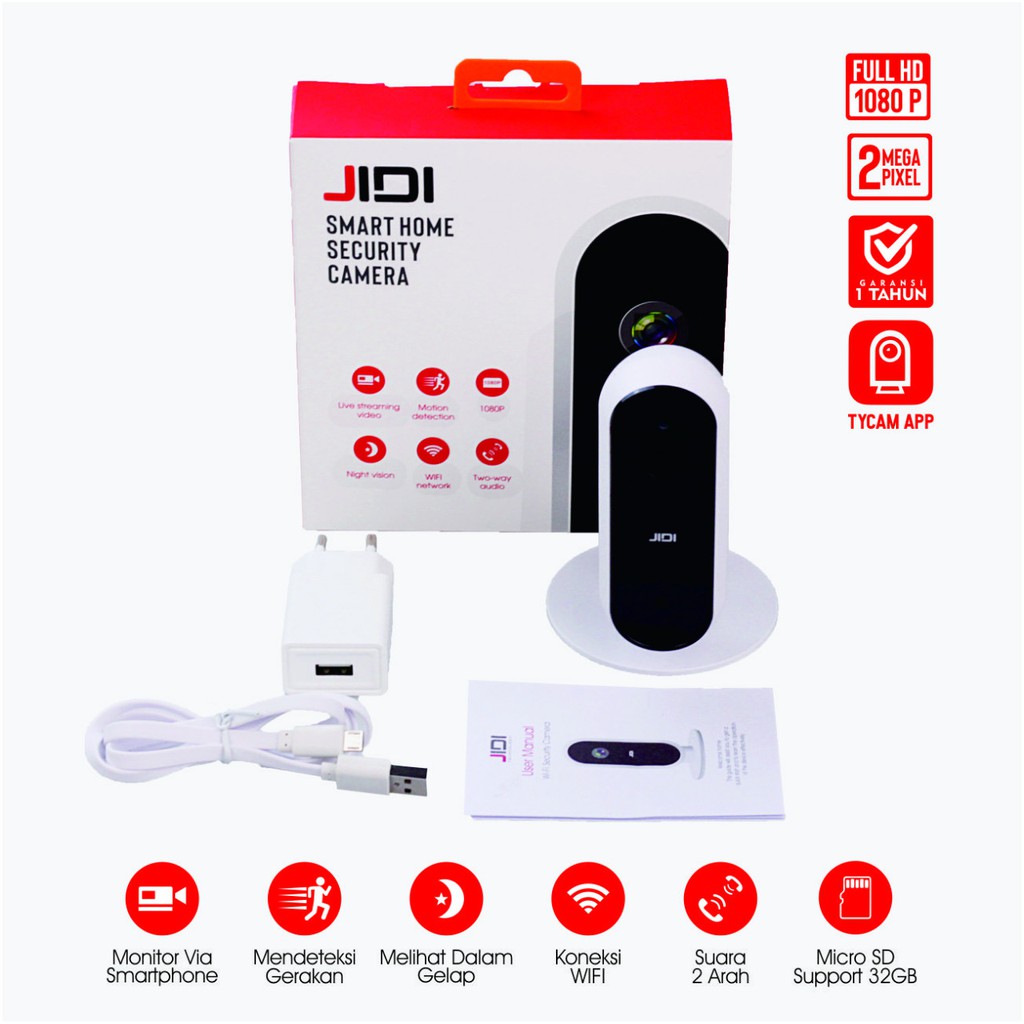 PROMO KAMERA CCTV JIDI JH06N CCTV IP Smart WIFI Home Camera 1080P [TYCAM] KlikVapebandung