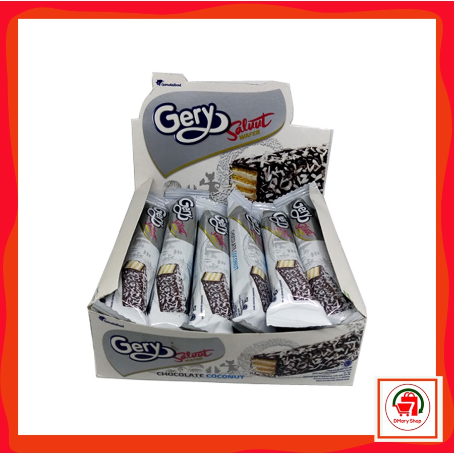 

Gery Saluut Wafer Chocolate Coconut Box Isi 12Pcs 240Gram