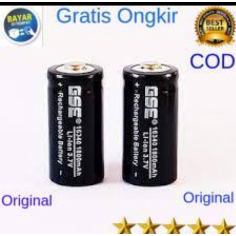 BATERAI CHARGE LASER SENAPAN LITINUM CR123A