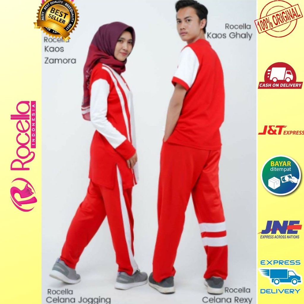 Setelan Olahraga Wanita KAOS ZAMORA CELANA JOGGING Setelan Olahraga Wanita KAOS ZAMORA CELANA JOGGING