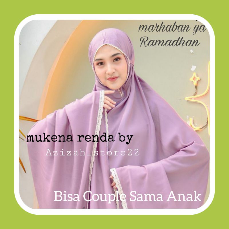 Mukena Rayon Dewasa Polos Renda Mukena Rayon Premium