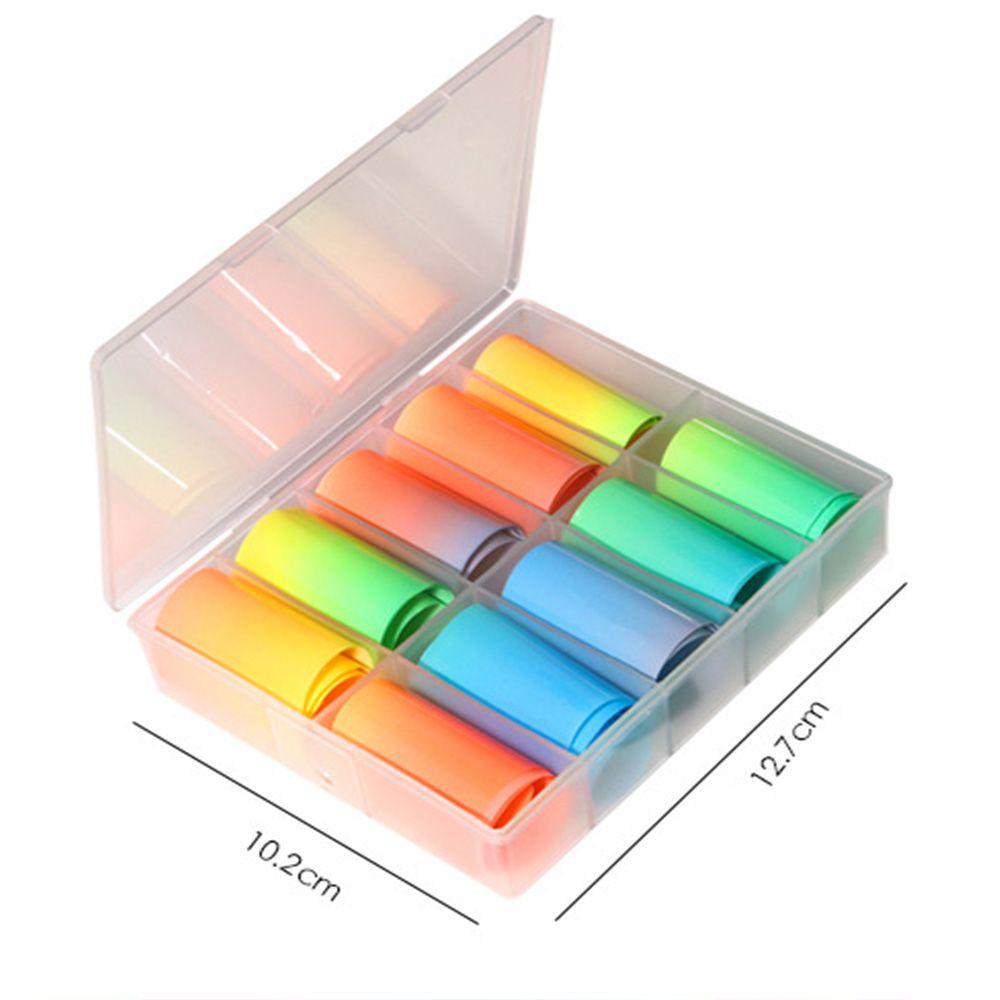 MXBEAUTY Neon Stiker Nail Art DIY 4*100cm Dekorasi Kuku Manicure Hologram Nail Art Foils