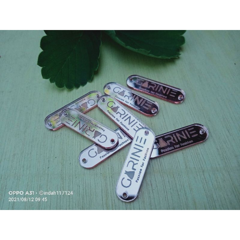 Label Hijab akrilik , rebranding hijab /baju / gamis /merk baju jilbab murah