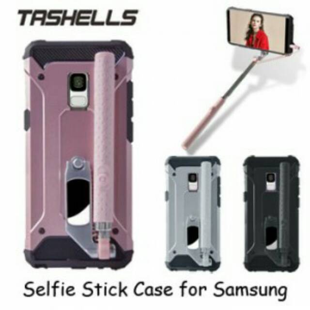 Tashells Built In Selfie Stick Case Wired Samsung S9