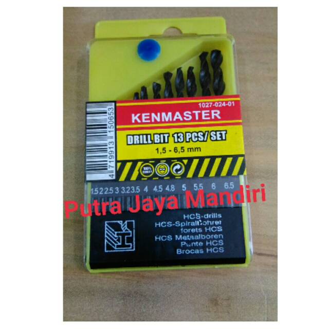 Mata Bor Kenmaster 13 Pc Murah / Mata Bor Kayu Besi Set 13 Pc / KENMASTER Mata Bor Besi