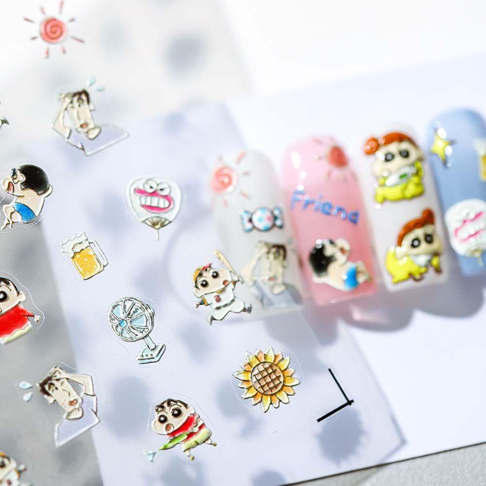 Mxbeauty Stiker Kuku Motif Print Kartun Untuk Dekorasi Nail Art