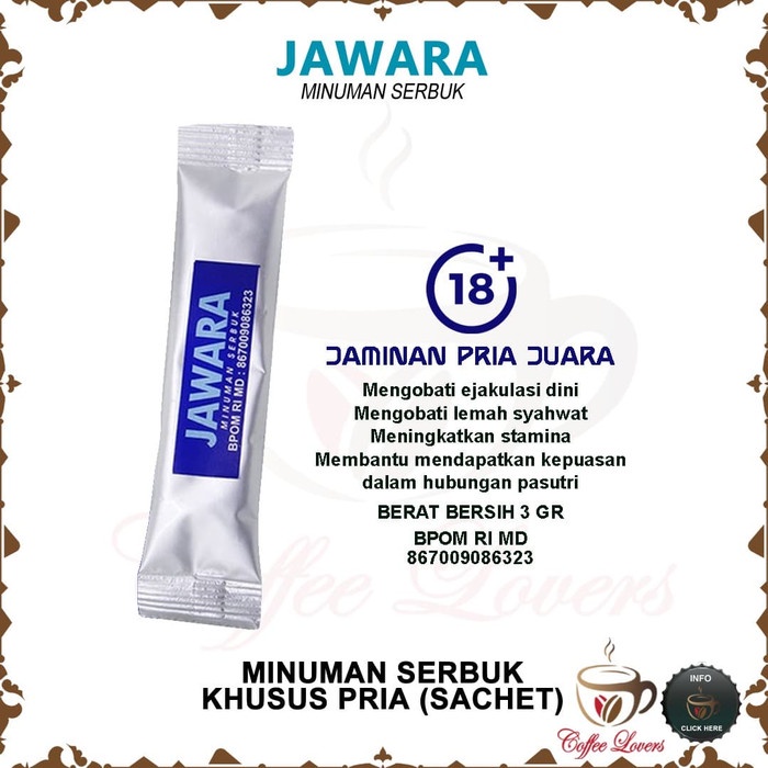 JAWARA MINUMAN SERBUK VITALITAS PRIA STAMINA BPOM 1 SACHET TERBARU