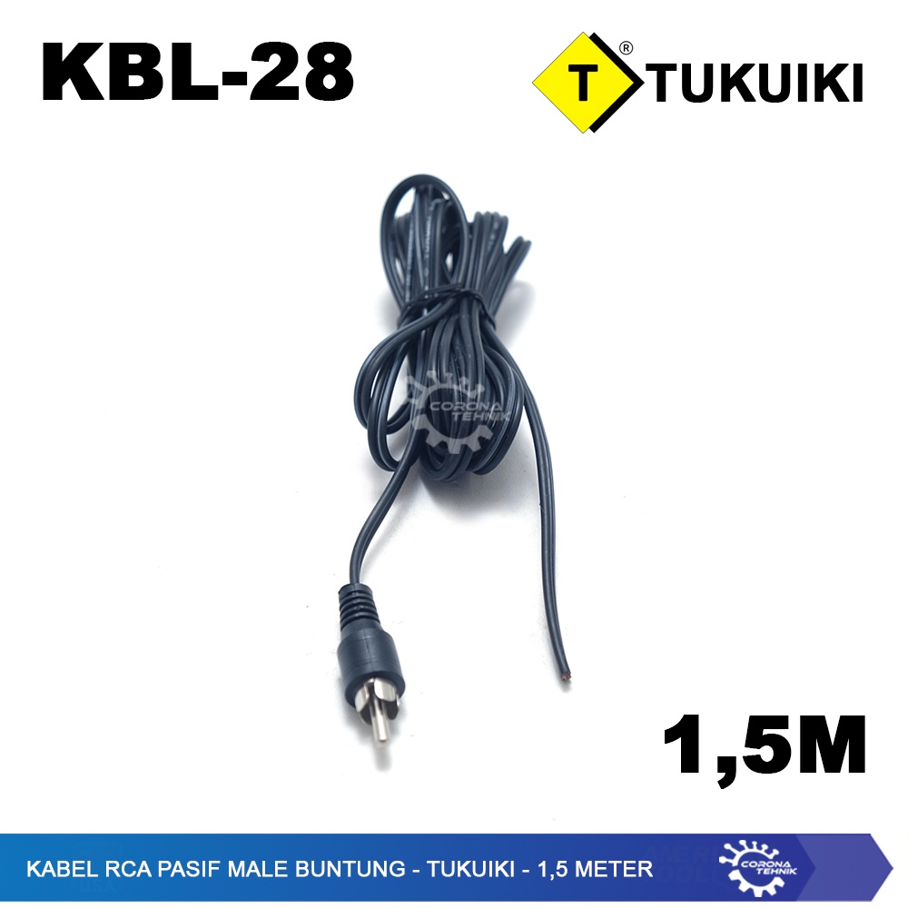 Tukuiki - Kabel RCA Pasif Male Buntung - 1,5 Meter