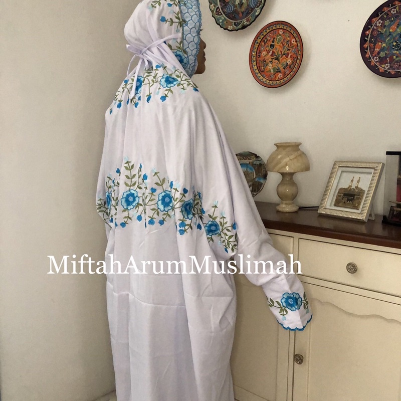 Mukena Terusan Bordir Katun Micro Dewasa