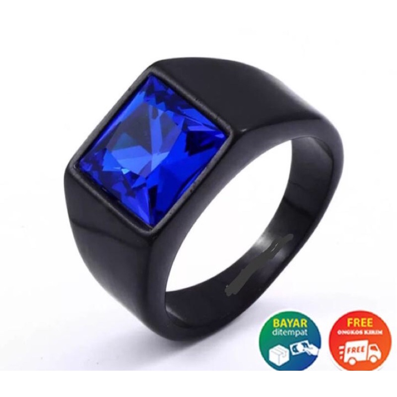 cincin Black Batu Kotak