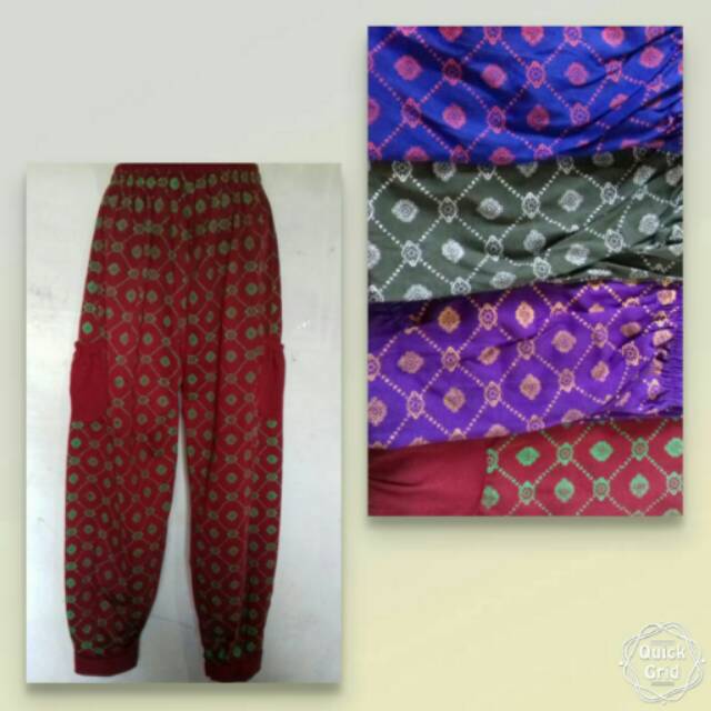 Celana panjang saku samping