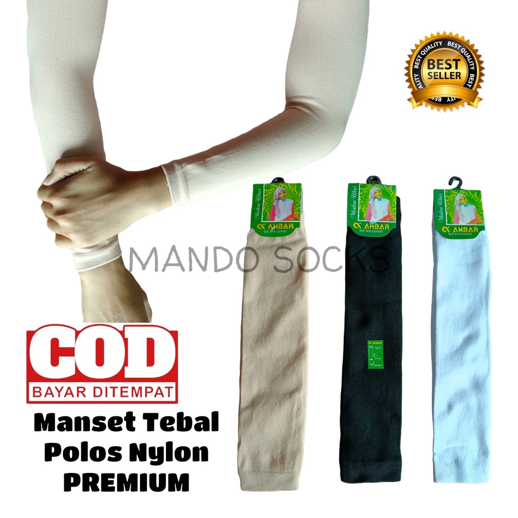 MANSET TANGAN TEBAL POLOS PREMIUM, HANDSOCK TEBAL PREMIUM