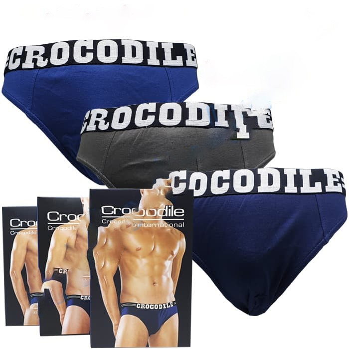 1 Box 3 Pcs CD Crocodile 521 - 251 - Celana Dalam Pria Dewasa - Karet Boxer